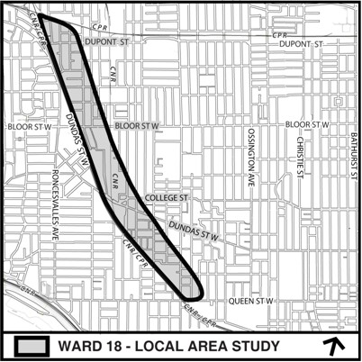 Ward 18 Rail Corridor Study - Map
